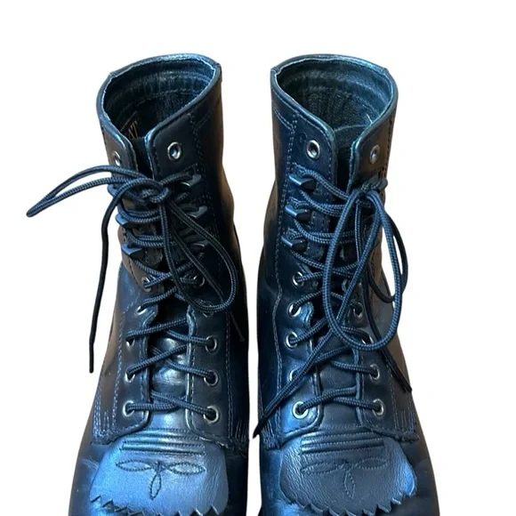 Ariat Men's Heritage Lacer II Boot- Black Leather 32501- Size 7EE - Picture 9 of 10